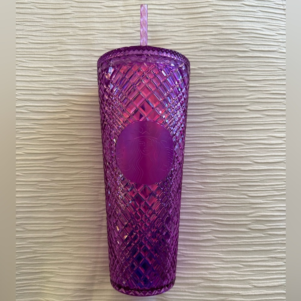 STARBUCKS 2023 VALENTINES PINK TAFFY IRIDESCENT JEWEL TUMBLER